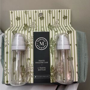 Martha Stewart Green and White Toiletry Set